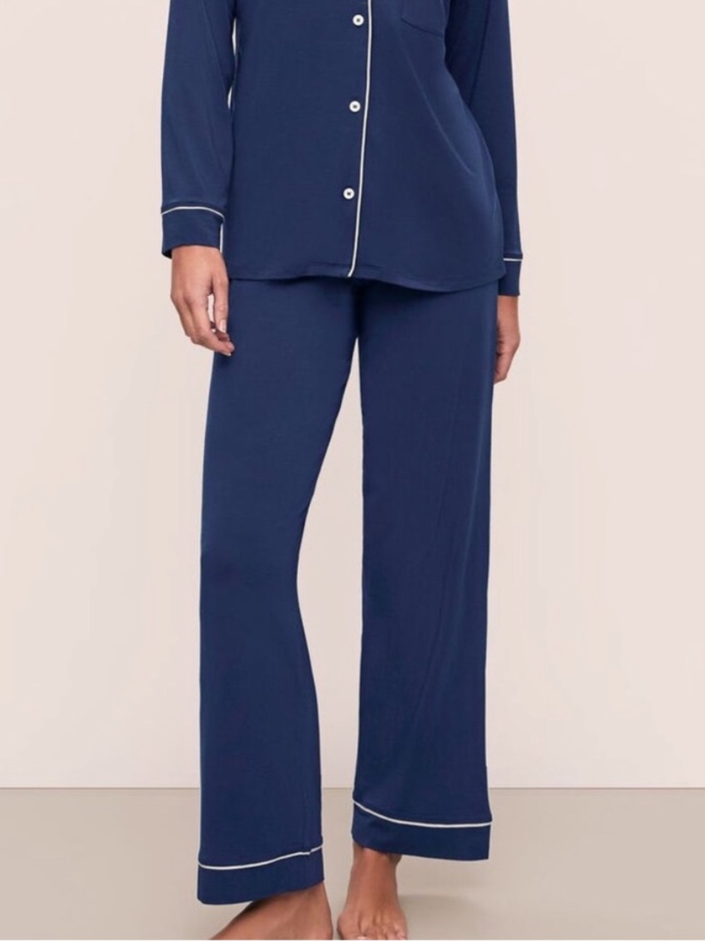 Eberjey Gisele navy blue jersey pajama pants